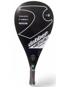Pala Frontenis Dabber Nexus de Carbono Negra y Plata- PCMP0004