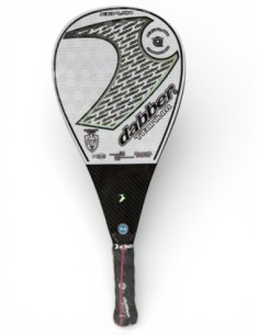 Pala Frontenis Dabber Titanium Carbono Blanca y Negra- PCMP0007