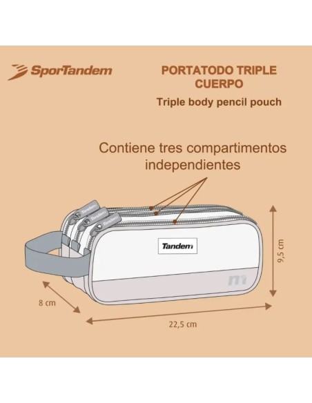 Portatodo Tandem Triple Miro | Organización escolar
