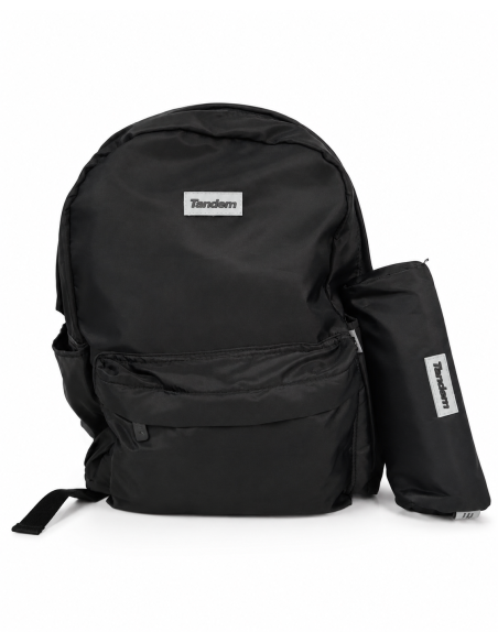 Mochila Tandem Negra | Escolar y adaptable a carro