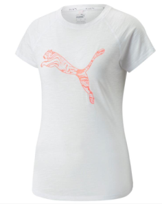 Camiseta Puma Run Logo SS Tee Mujer Blanca | Running