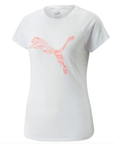 Camiseta Puma Run Logo SS Tee Mujer Blanca | Running