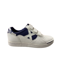 Zapatillas futbito Junior Munich G-3 Blanco y Azul|Comprar zapatillas resisténtes munich