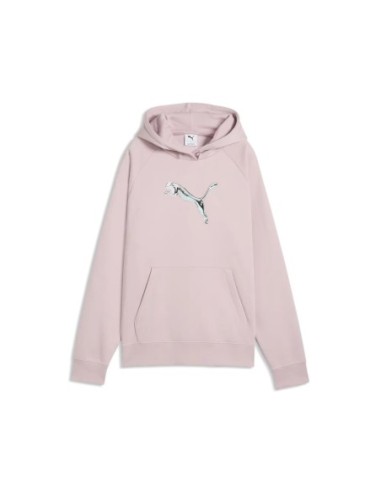Sudadera PUMA ESS Logo Lab con Capucha Hombre Rosa.