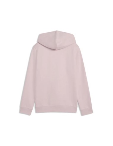 Sudadera PUMA ESS Script Glitter Fleece Niña Rosa.
