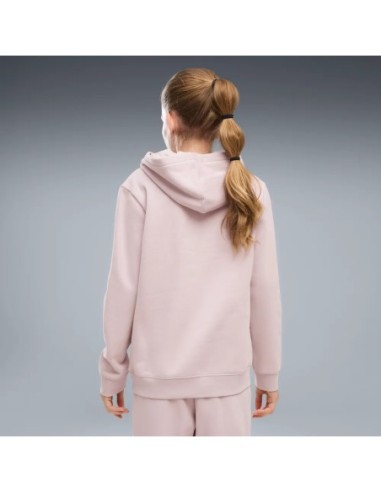 Sudadera PUMA ESS Script Glitter Fleece Niña Rosa.