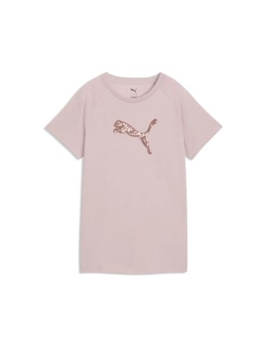 Camiseta PUMA ESS Sequins Mujer Rosa.