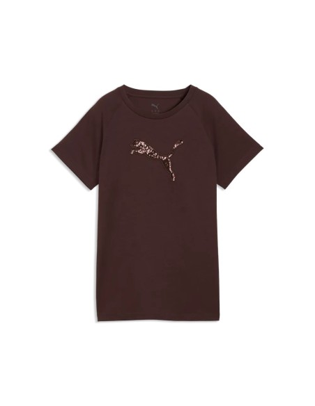 Camiseta PUMA ESS Sequins Mujer Verde.