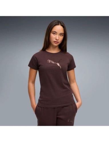 Camiseta PUMA ESS Sequins Mujer Verde.
