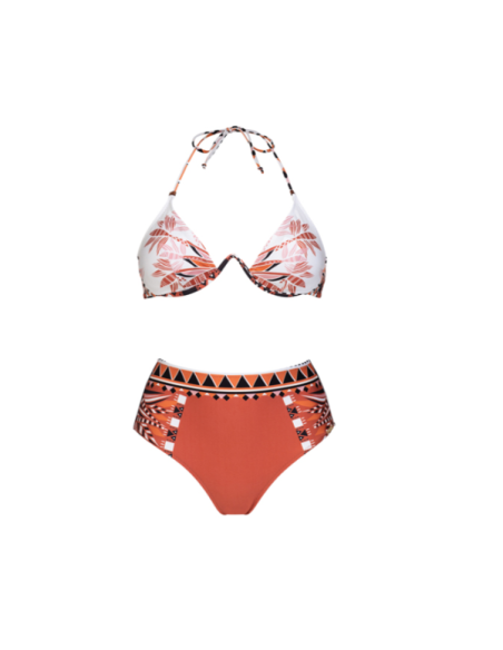Bikini con aro y talle alto Dolores Cortés | Lujo