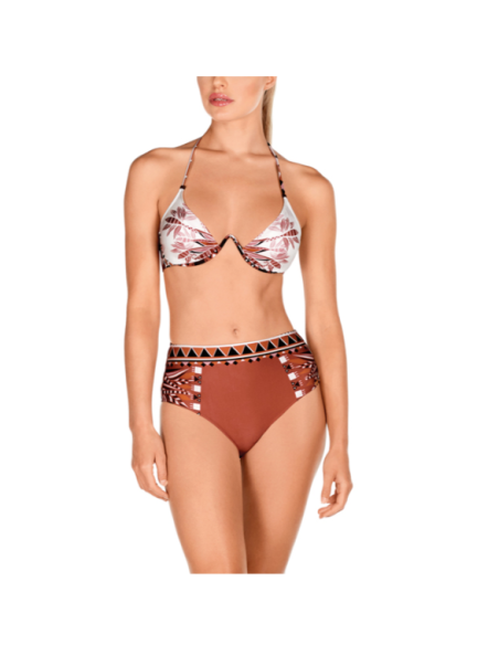 Bikini con aro y talle alto Dolores Cortés | Lujo
