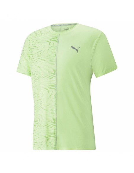 Camiseta Puma Run Graphic SS Tee Hombre Verde | Running