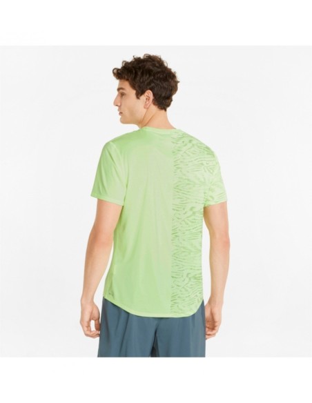 Camiseta Puma Run Graphic SS Tee Hombre Verde | Running