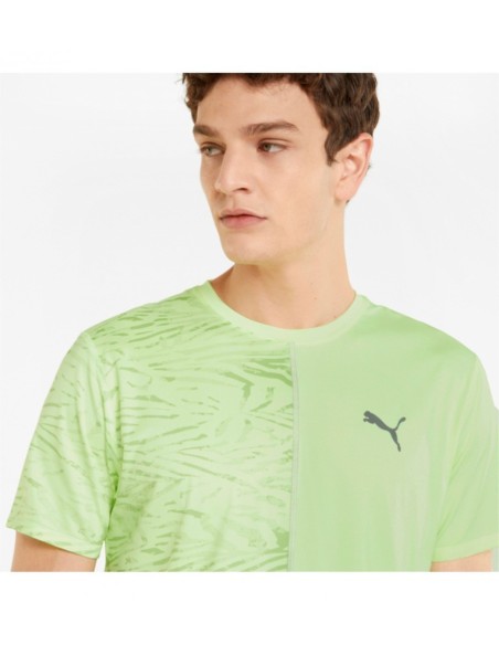 Camiseta Puma Run Graphic SS Tee Hombre Verde | Running